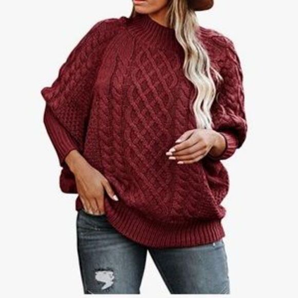 NEW Plus Size Cable Knit Chunky Sweater - Picture 6 of 8